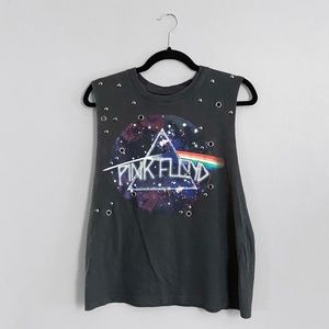 Studded Pink Floyd Sleeveless Top